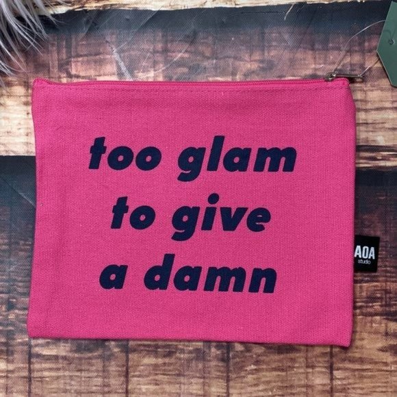 RELISTED Too Glam To Give A Damn Makeup Bag Pouch - Picture 2 of 4